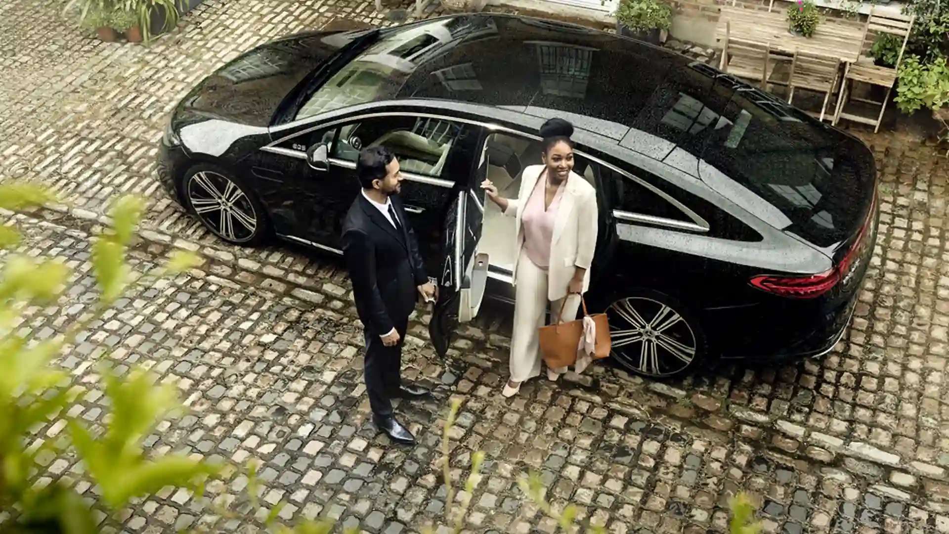 Aerial view of Atlanta skyline and interstate system