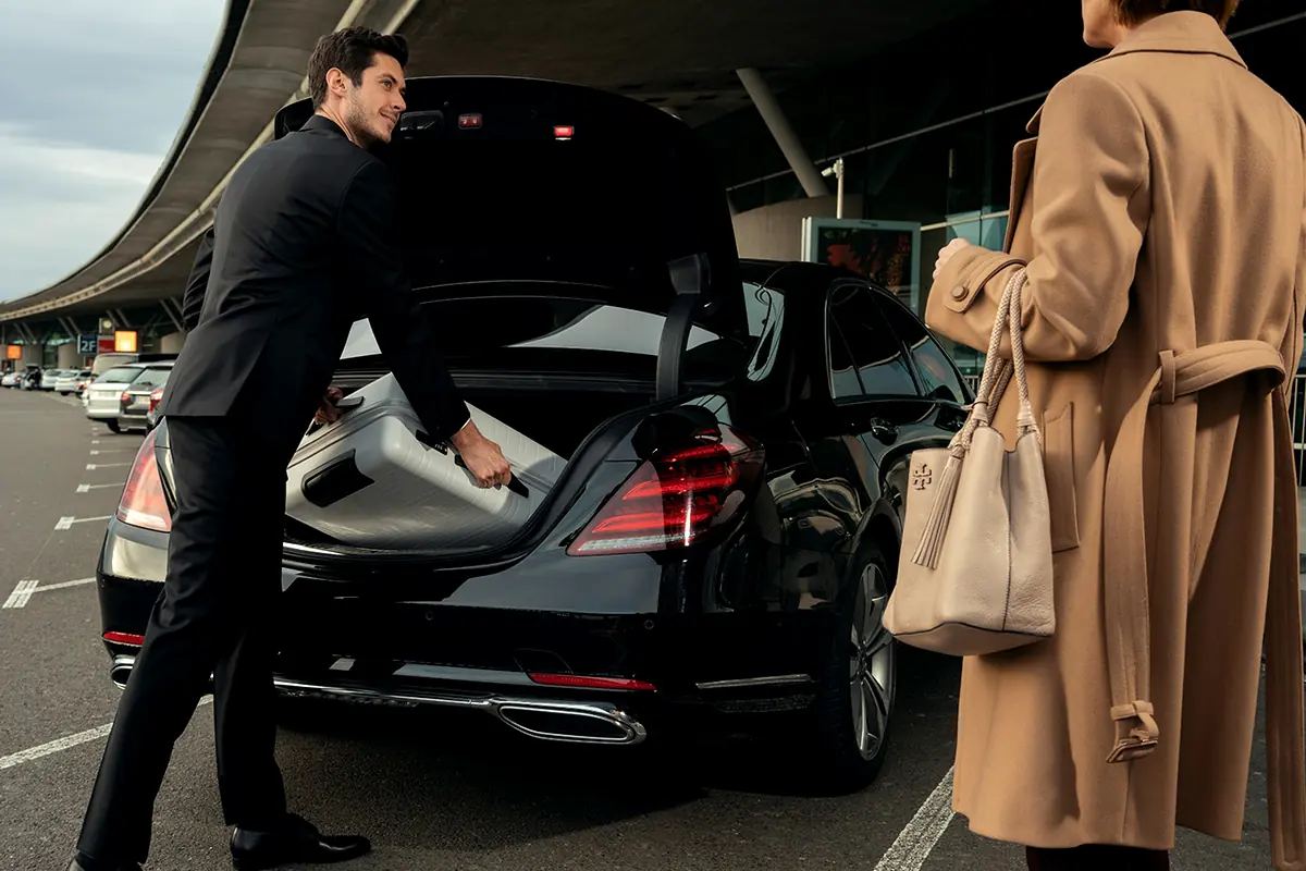 Luxury sedan Mercedes S-Class or BMW 7 Series premium class Atlanta